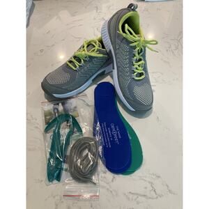 NEW Orthofeet 987 Womens Sneakers Gray - Size 10 B Insert Spacers Arch Booster